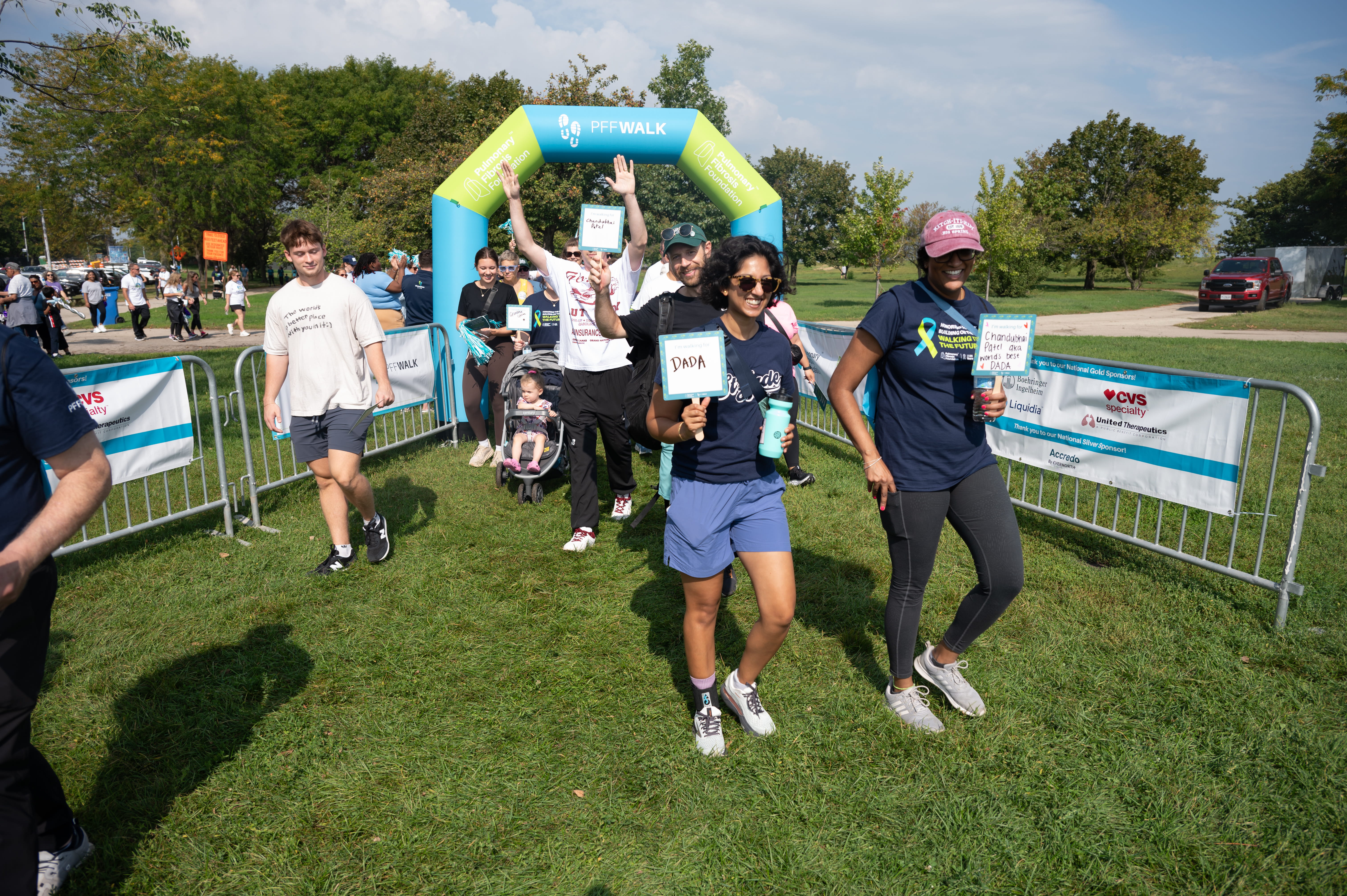 group of walkers at the PFF Walk in Chicago