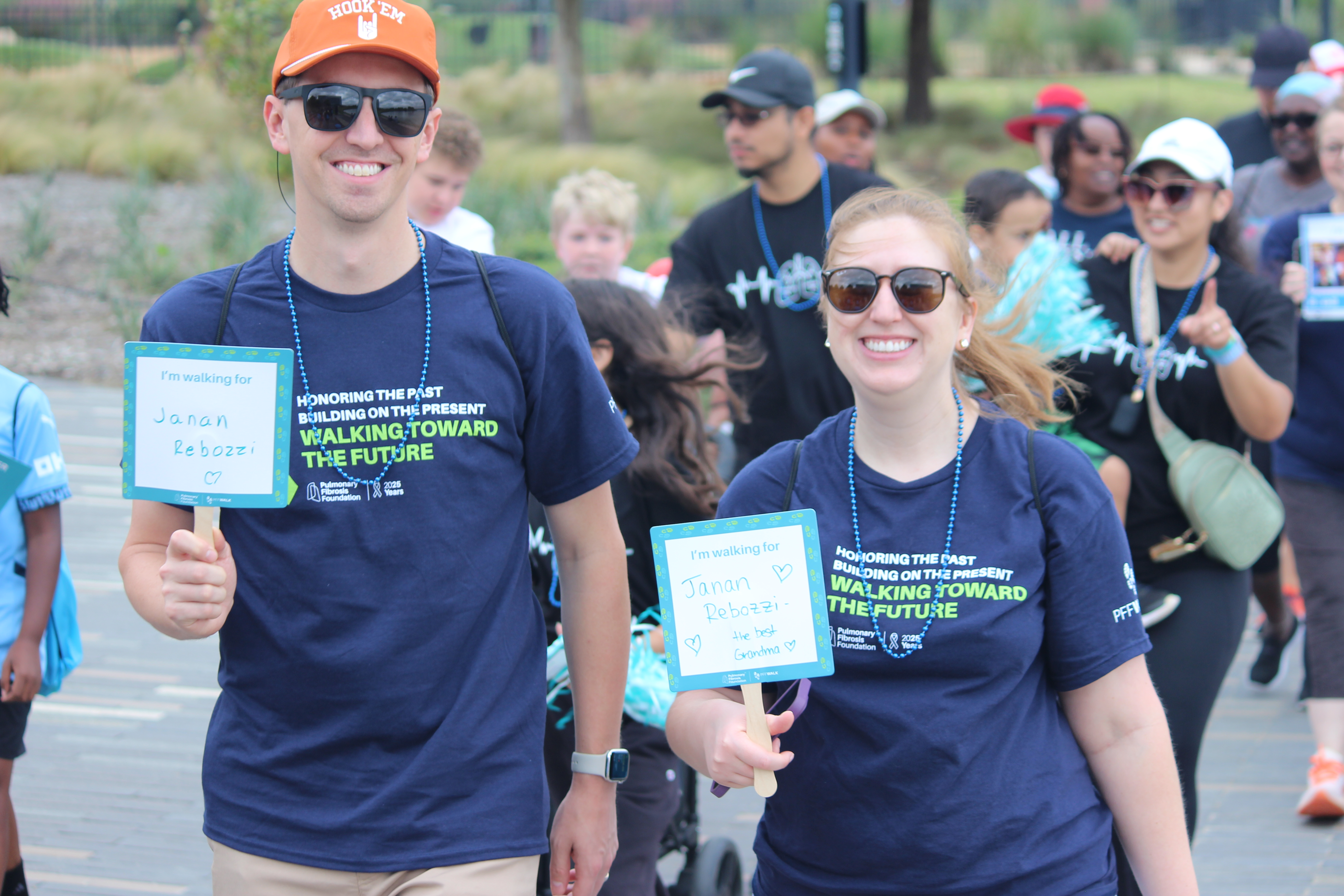 group of walkers at the PFF Walk in Dallas
