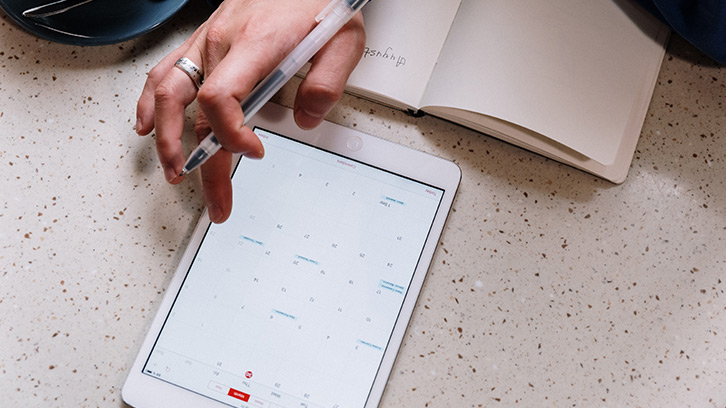 calendar-on-a-tablet