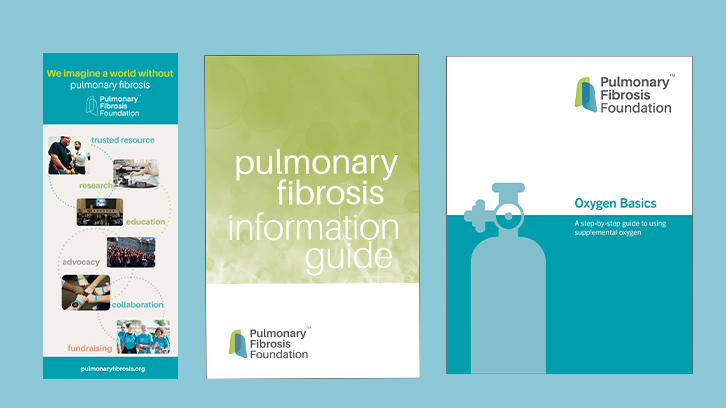the-Pulmonary-Fibrosis-Foundation-brochure-along-with-the-info-guide-and-oxygen-basics-booklet
