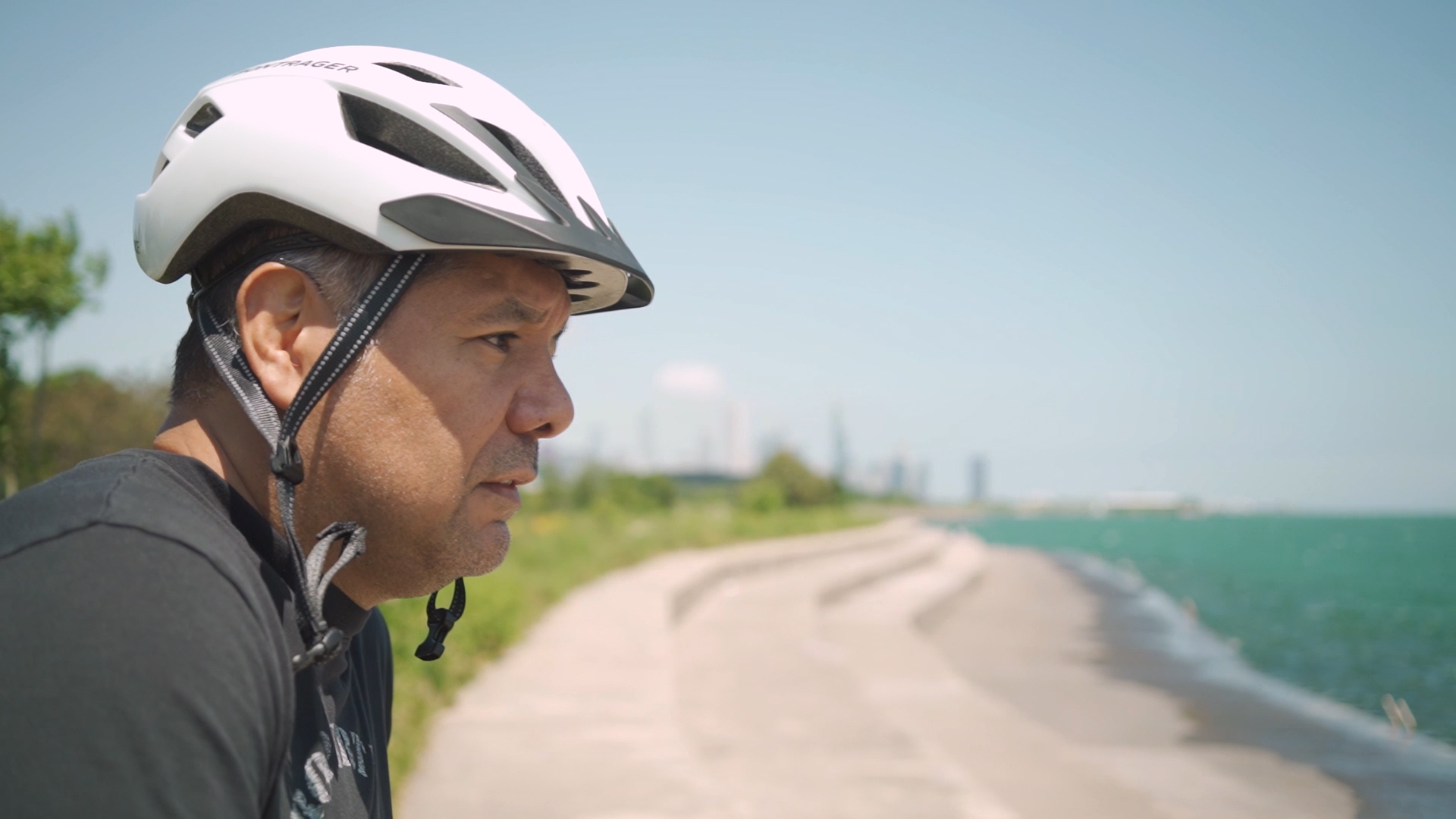 patient looking out to lakeside